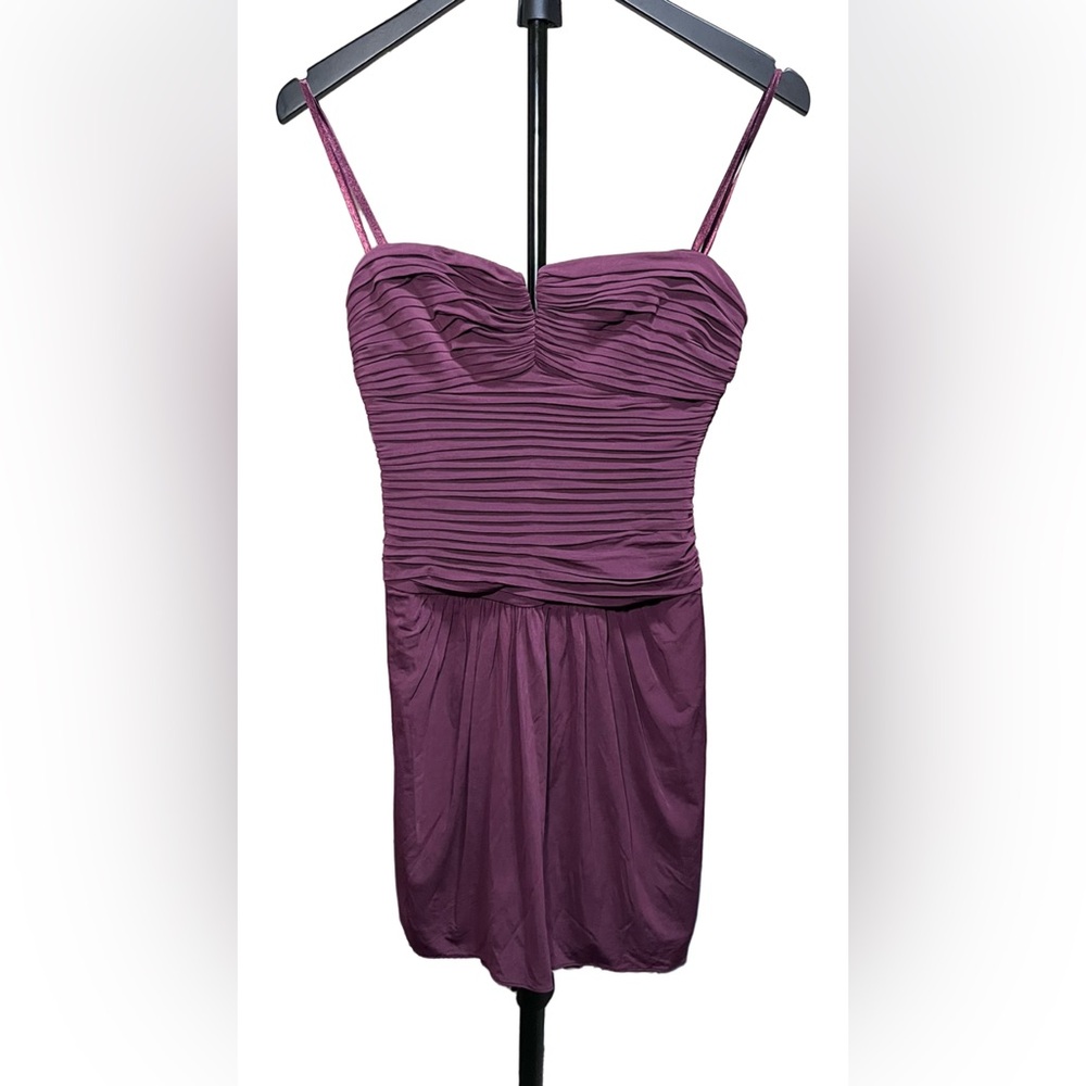 NWT- BCBG- Strapless Plum Mini Dress
